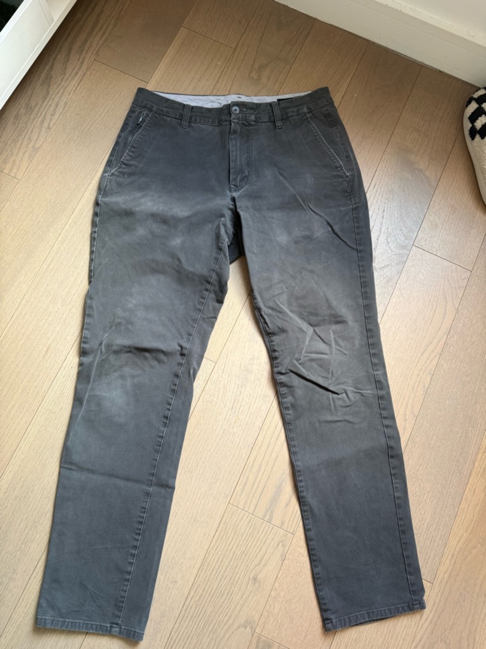 Bonobos Gray Chinos with Blue Printed Waistband